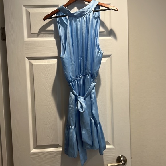 River Island Halter Neck Mini Dress in Light Blue - Picture 5 of 6